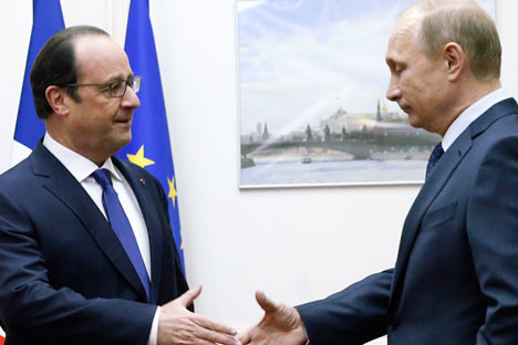 Encuentro entre Hollande y Putin el pasado diciembre en Moscú.