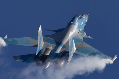 Pesawat Su-30 MKI ini dipamerkan di Pameran Internasional Aviasi dan Antariksa MAKS 2005 ke-7 di kota Zhukovsky, pinggiran kita Moskow, Rusia.