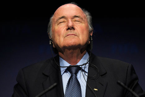 Le 19 novembre 2010. Le président de la FIFA Joseph S. Blatter lors d'une conférence de presse à l'issue de la rencontre du Comité Exécutif à Zurich, en Suisse. 