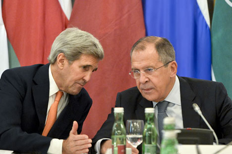 U.S. Secretary of State John Kerry and Russian Foreign Minister Sergei Lavrov.