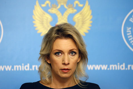 Russian Foreign Ministry spokesperson Maria Zakharova.