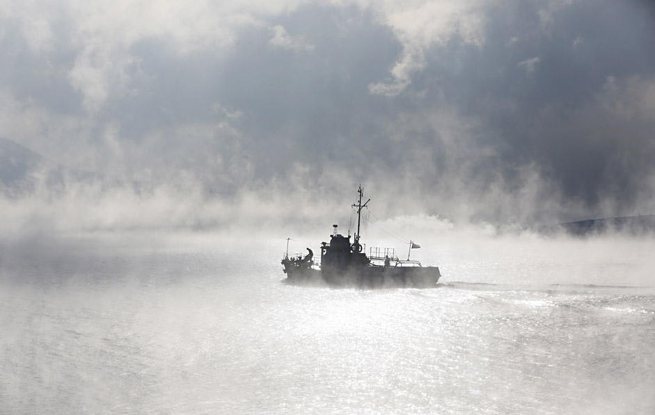 Yenisei River In Siberia Russia Beyond   Motor Boat Rts7bqs B 