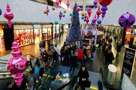 Dans le centre commercial Sihlcity à Zurich, le 22 décembre 2013.
