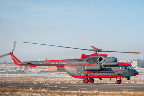 Тестирање на хеликоптерот МИ-8АМТШ-ВА во Улан Уде. 