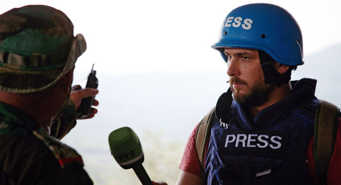 Russische Journalisten sind in Syrien unter Raketenbeschuss geraten. 
