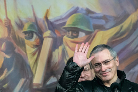 Mikhaïl Khodorkovski à Kiev, en mars 2014. 