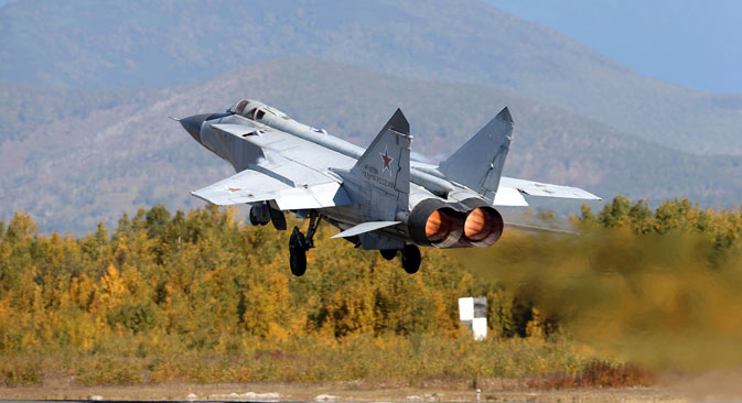 Versão atualizada do MiG-31 (foto) será completamente substituída pelos novos MiG-41 até 2028