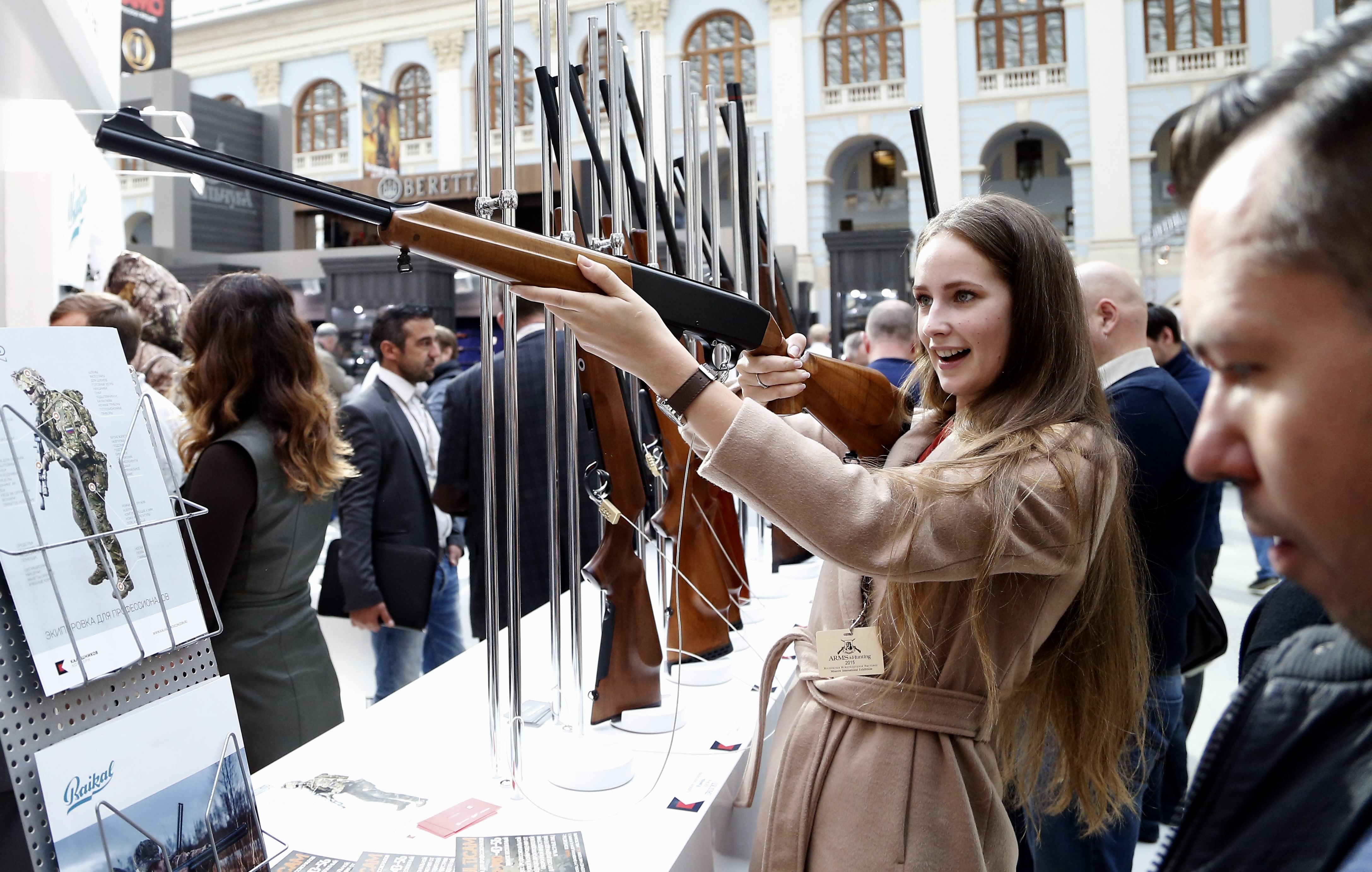 El pabellón del Consorcio Kaláshnikov en en la muestra internacional ARMS & Hunting 2015, celebrada en Moscú entre el 1 y el 4 de octubre. 