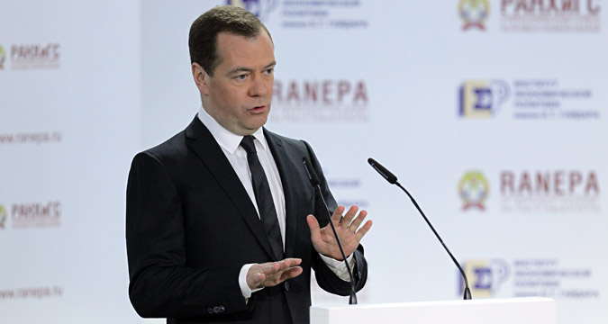 Der russische Ministerpräsident Dmitrij Medwedjew.