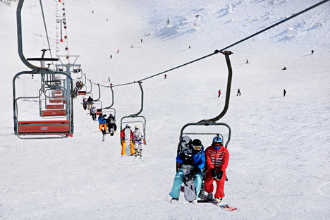 A ski lift in Switzerland.