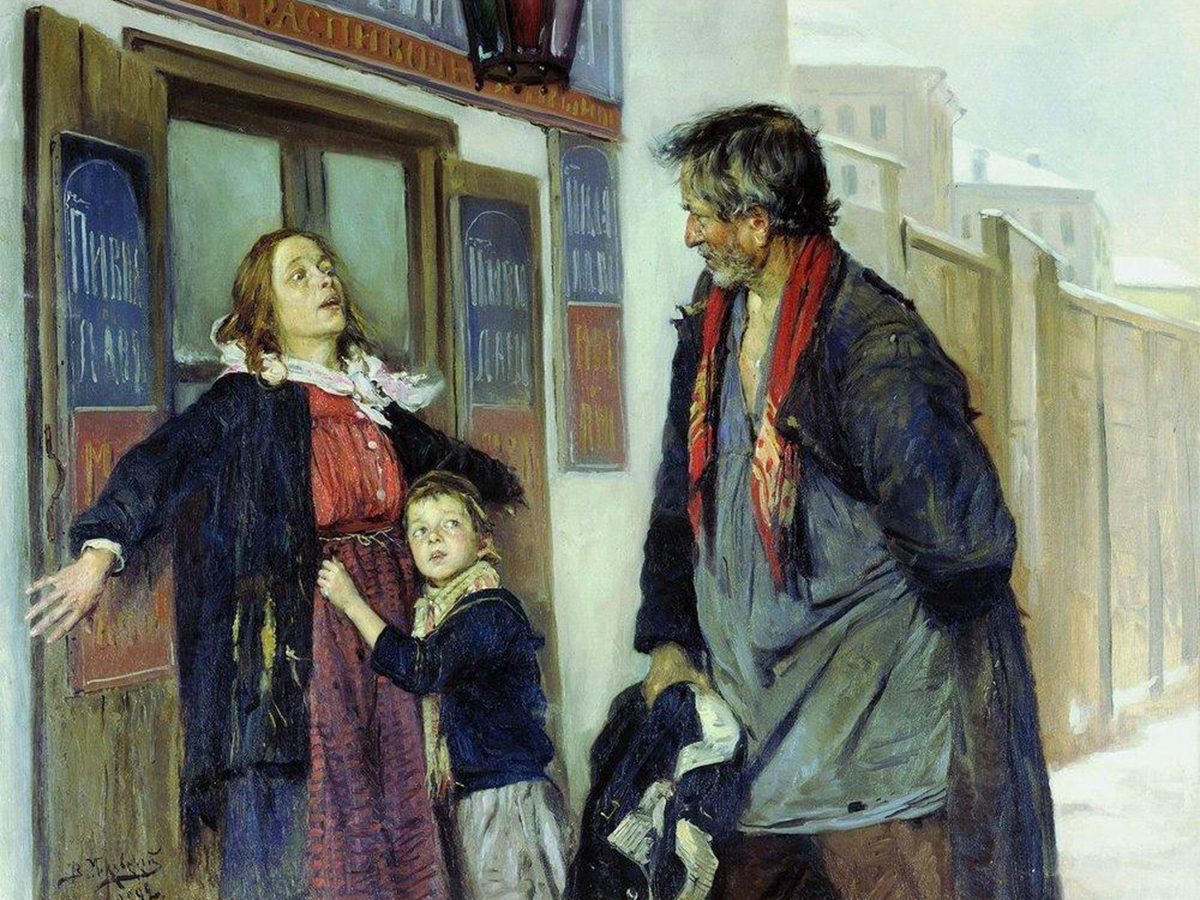 From the late 1880s, Makovsky began to produce gloomier works. / I Won’t Let You In, 1892.