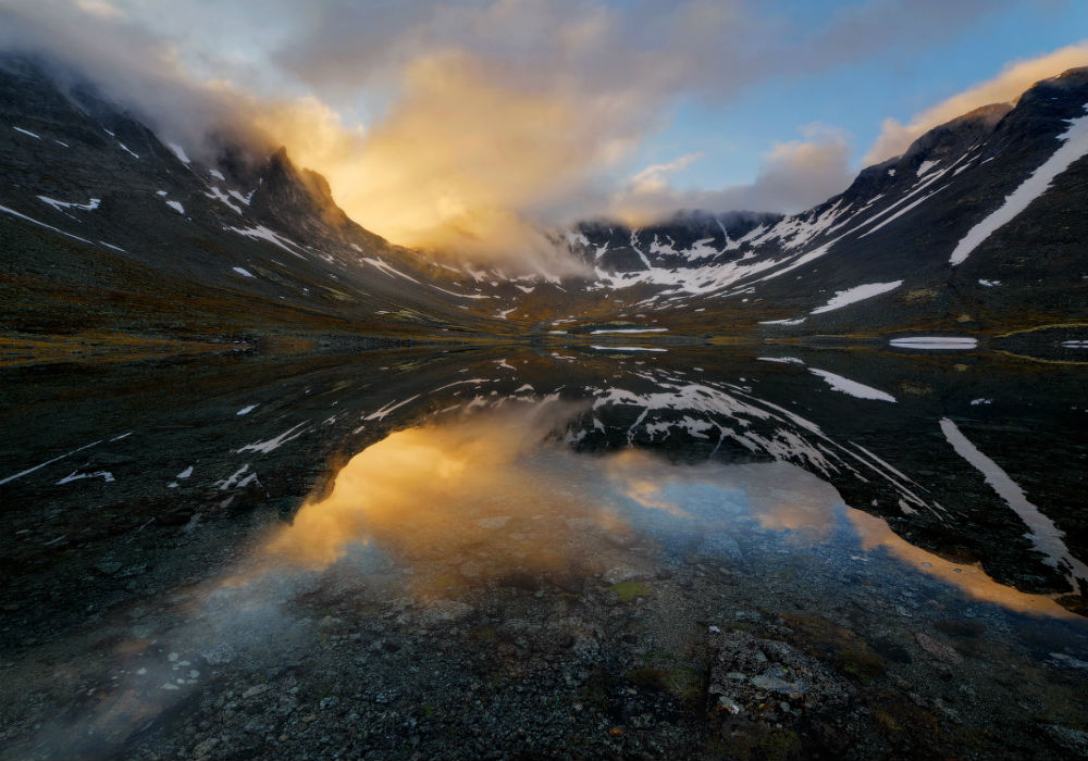 From dusk ‘til dawn nomination. / Midnight in the Khibiny Mountains during the white nights.