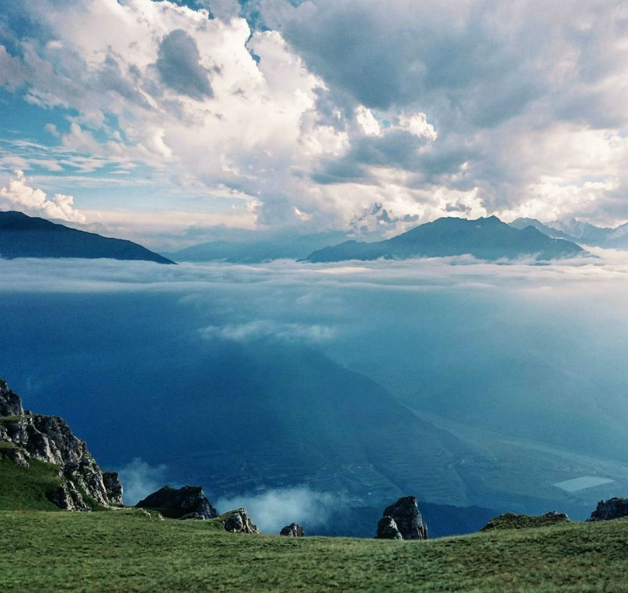 Rare shot nomination. / Sky and mountains in Ingushetia, Russian Caucasus.