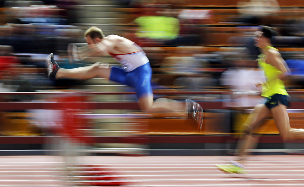 Athletes compete during the Russian Indoor Championships 2016 in Moscow, Russia.
