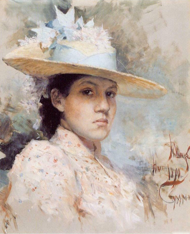 Мария Шпак-Бенуа рисува автопортрет на 20-годишна възраст и умира само няколко години по-късно. Приживе е известна със своите скици, акварели и стъклописи, както и като пианистка – доказателство за разнородните ѝ таланти. / Мария Шпак-Бенуа, „Автопортрет“, 1890 г.