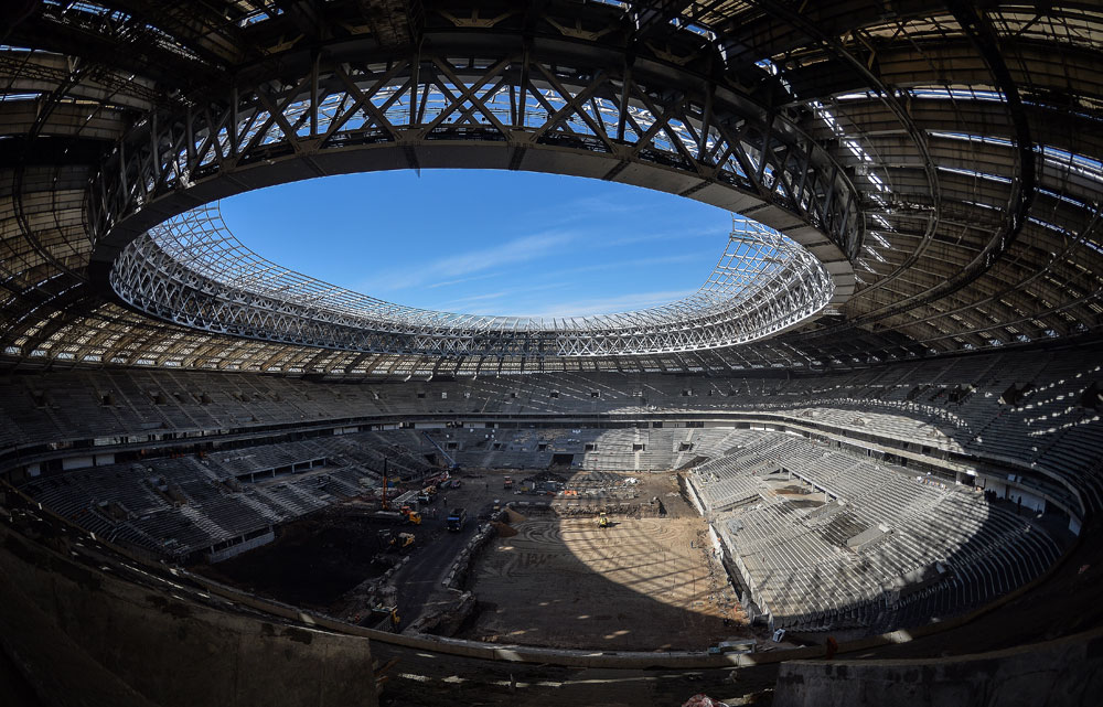 Московскиот стадион „Лужники“ под реконструкција. 