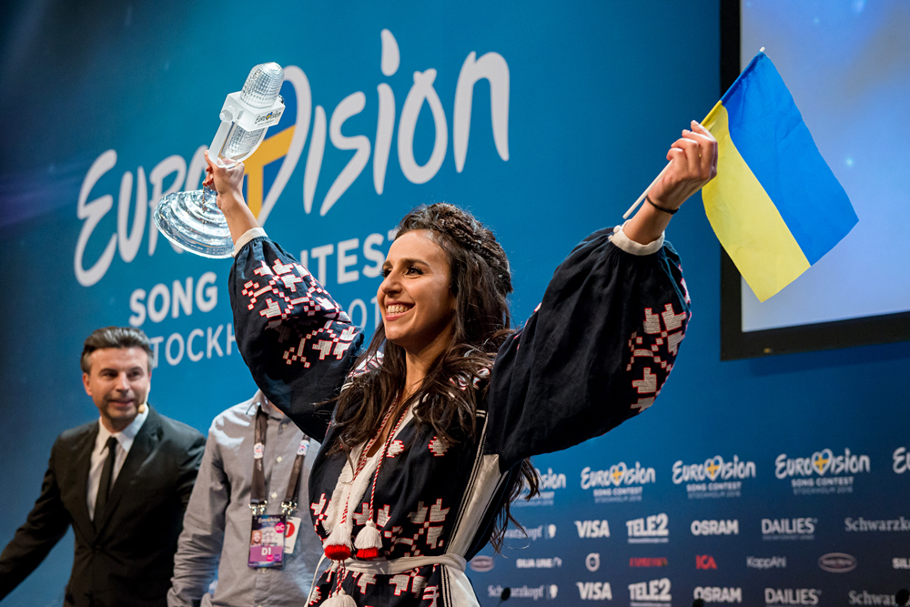 The number of regular viewers of the Eurovision Song Contest is 19 percent. Photo: Ukraine's Jamala celebrates as she wins the Eurovision Song Contest in Stockholm, Sweden.