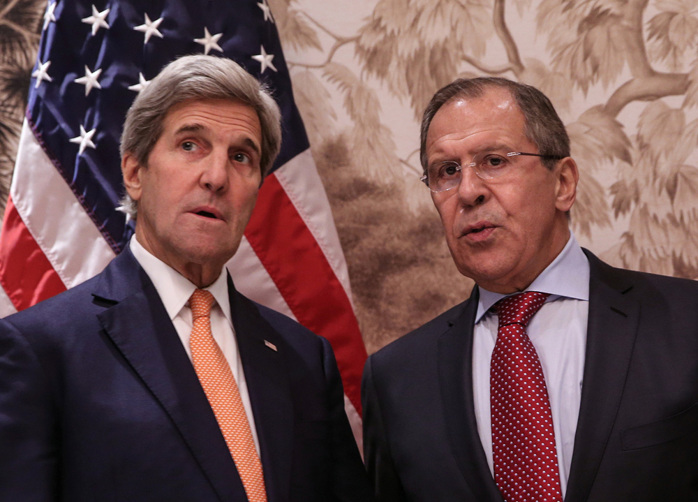 Russian Foreign Minister Sergei Lavrov and U.S. Secretary of State John Kerry.