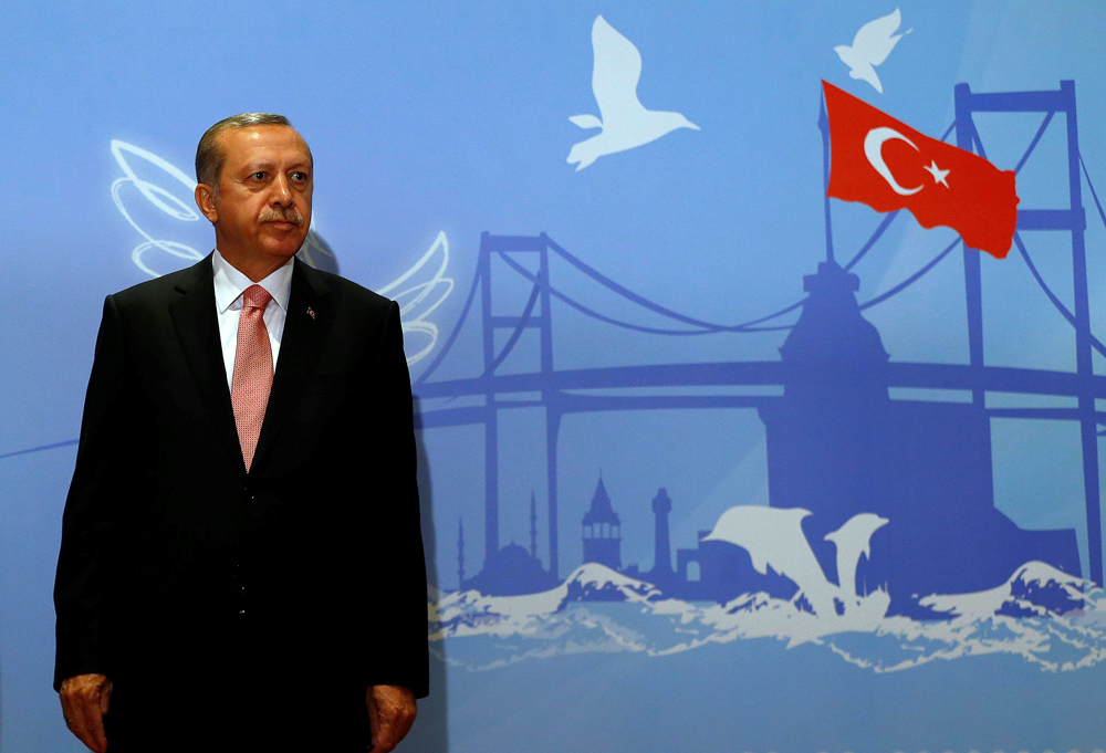 Il Presidente turco Tayyip Erdogan. 
