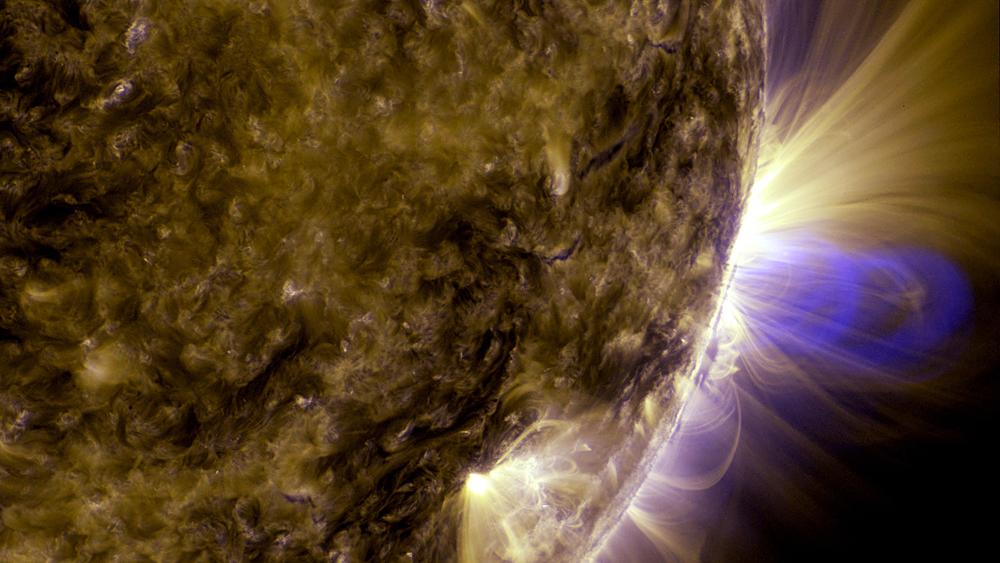 Magnetic loops on the sun, captured by NASA's Solar Dynamics Observatory. 