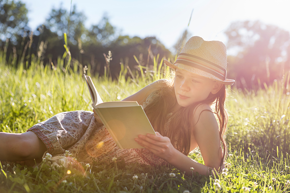 What can be better than lying on the grass with a book!