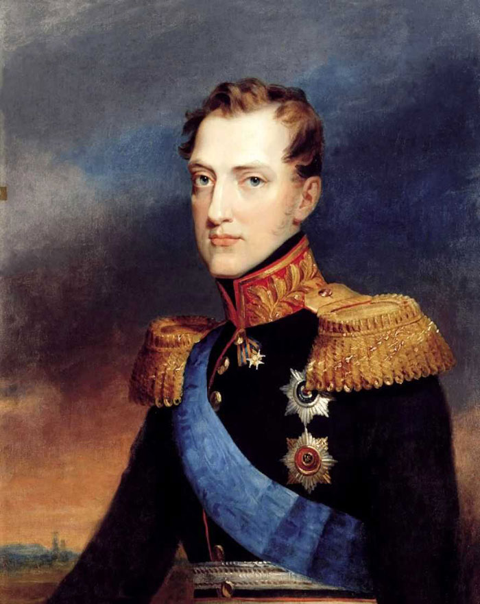 　父のパーヴェルI世皇帝がクーデターで殺害された1801年、ニコライは若干4歳だった。母のマリア・フョードロヴナ（旧名ゾフィー・ドロテア・フォン・ヴュルテンベルク）に育てられた彼の胸には、軍務にかける父譲りの情熱が燃えていた。//ワシーリー・ゴーリケによる肖像画