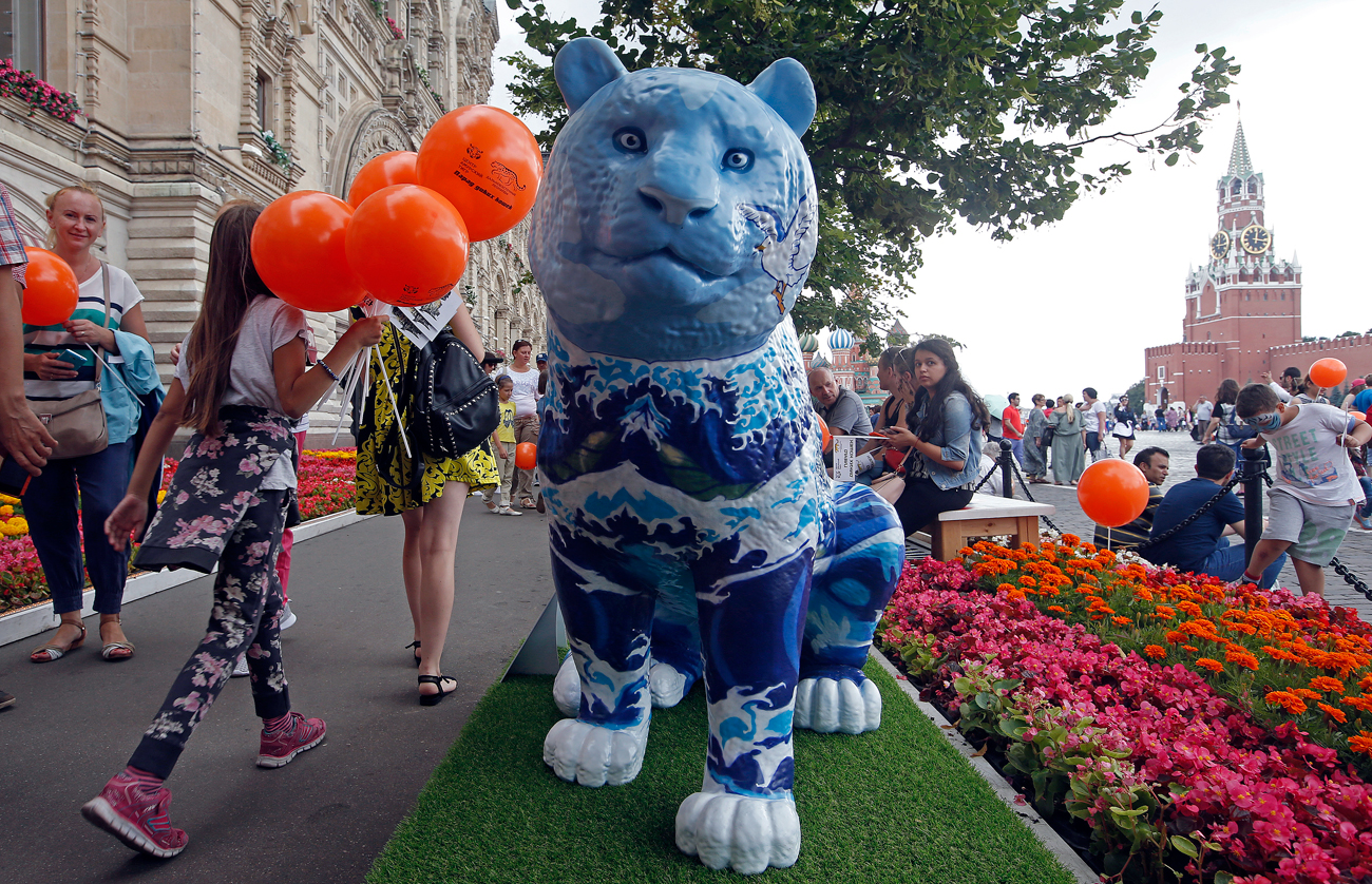 „Парадът на дивите котки“ на Червения площад в Москва.