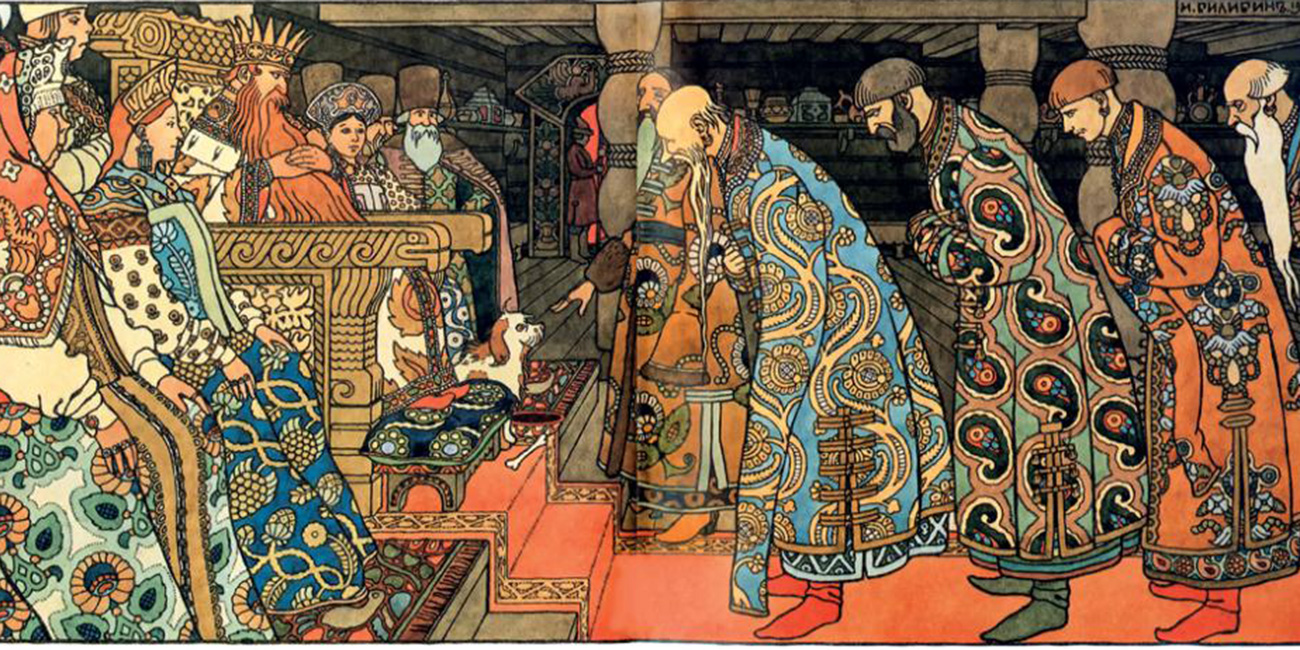 　プーシキン作の「サルタン王物語」、「金鶏物語」の挿絵はアレクサンドル３世皇帝記念ロシア美術館およびトレチャコフ美術館に収蔵された。