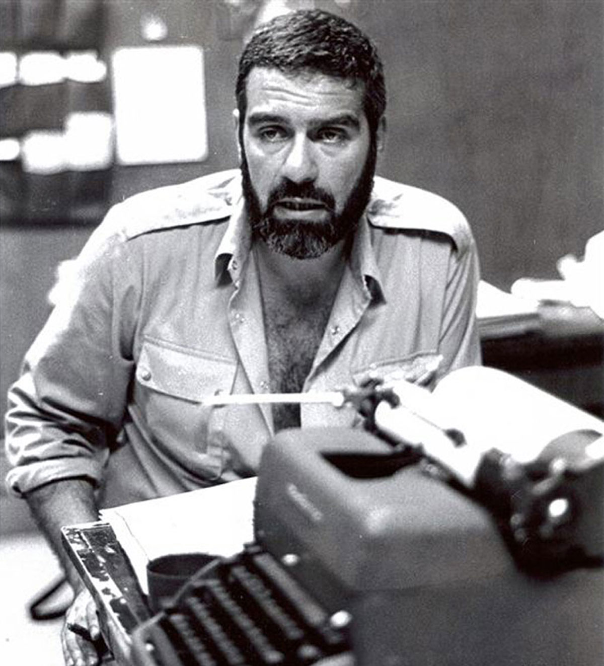 Sergueï Dovlatov au bureau du journal The New American, 1980.