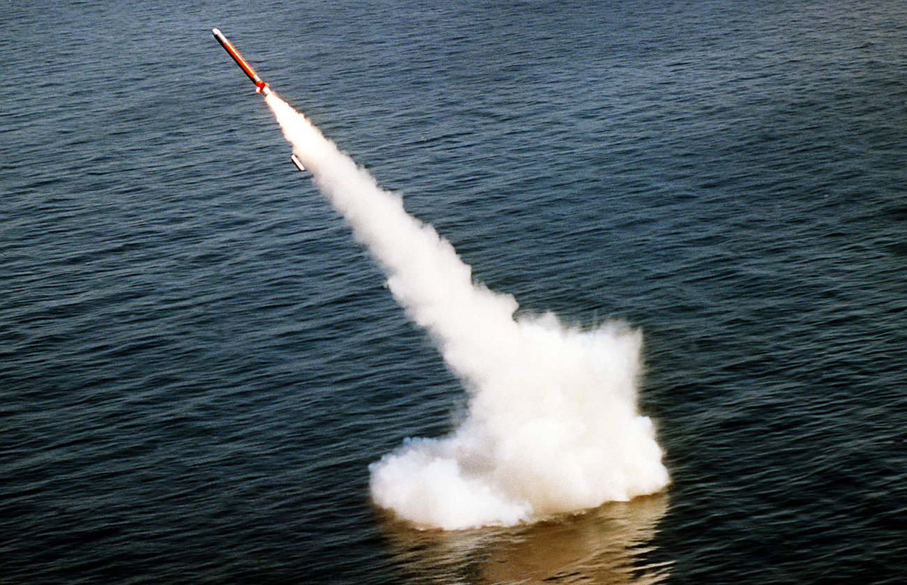 The test of Bulava intercontinental ballistic missile.