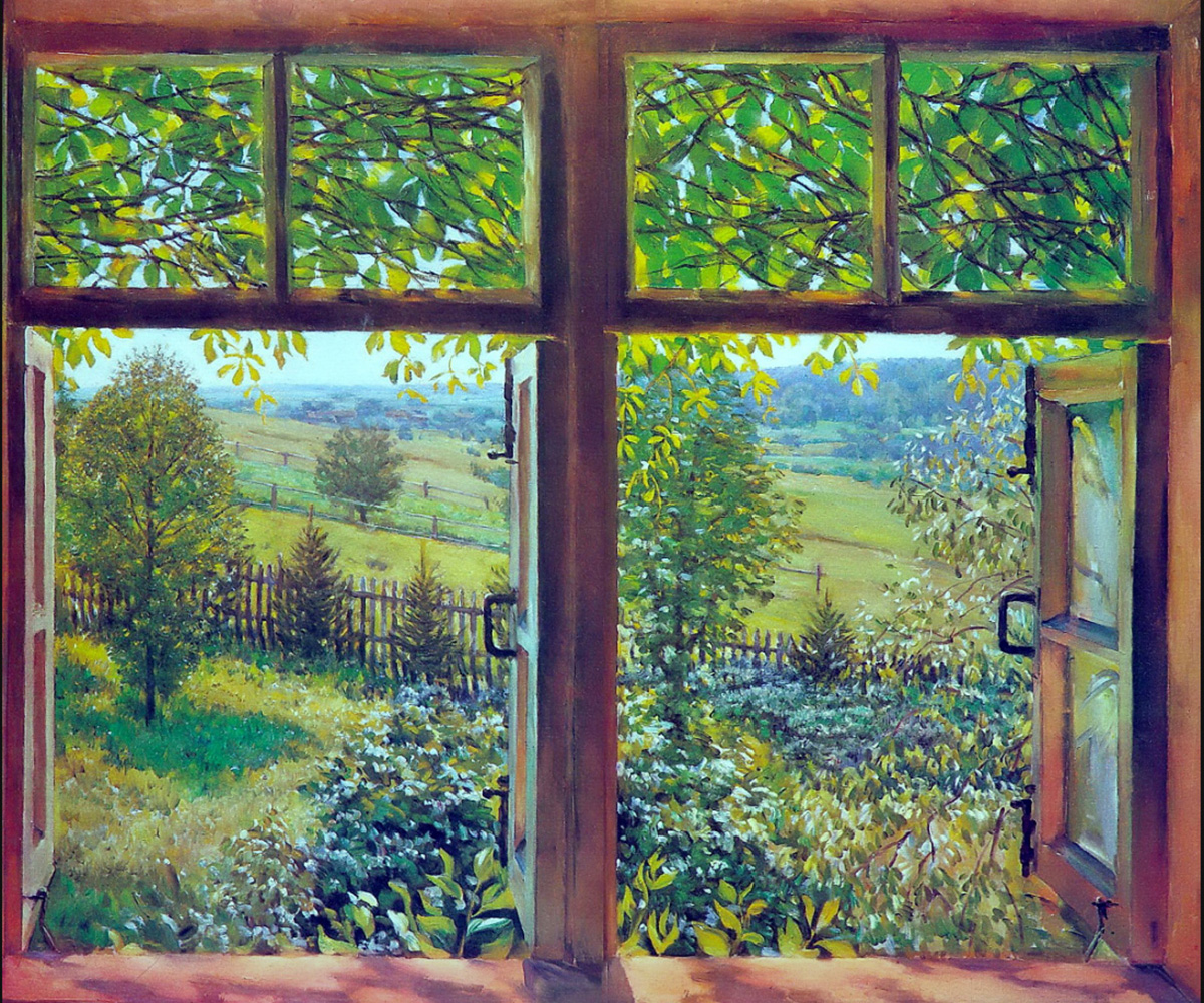 Une fenêtre ouverte. Ligatchevo, 1947.