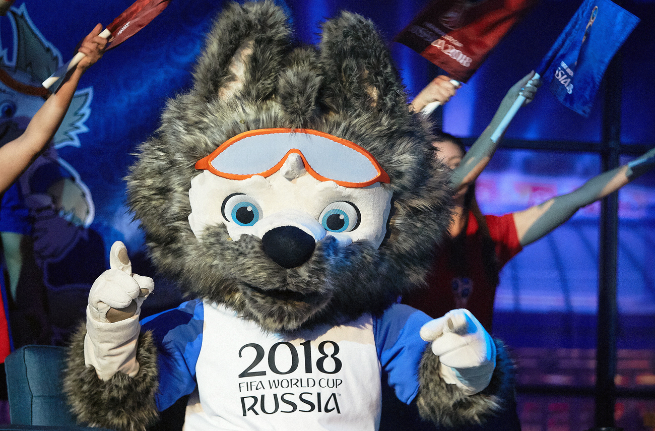 "I must say that Zabivaka the wolf has been my mascot at university and at work for the last 15 years. I'm happy that now he will help Russian sport!" Photo: The official mascot of the FIFA World Cup 2018 Wolf Zabivaka.