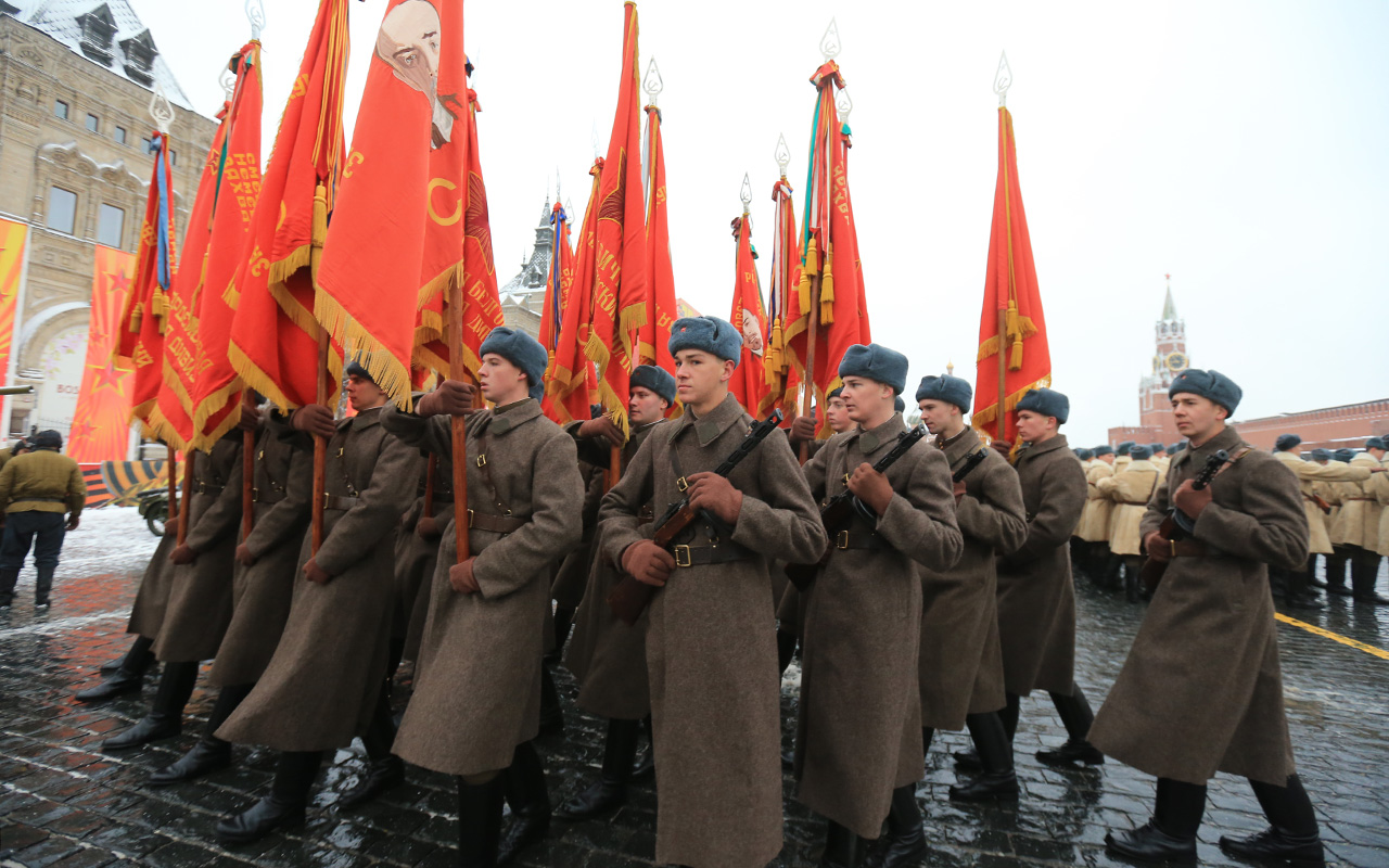 The march marking the parade’s anniversary was held in Moscow for the 14th time.
