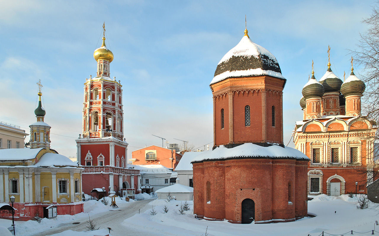 Vysokopetrovsky Monastery is the closest to Red Square (1,2 mile). It is situated on Petrovka Street in Moscow and was most likely established by Saint Peter in 1315.