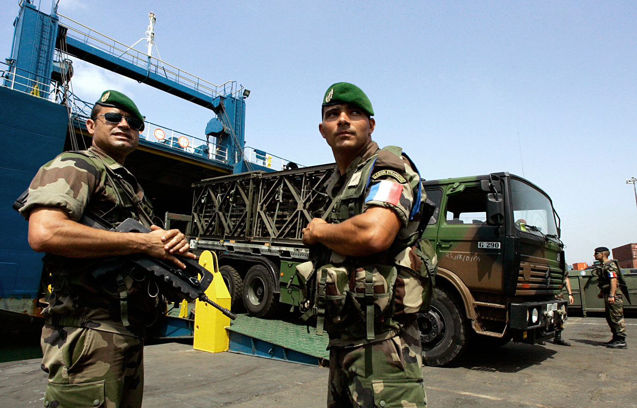 Tujska legija v Bejrutu, avgust 2016. Vir: Reuters. 