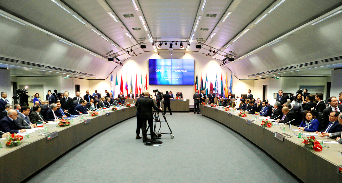 Vista de la reunión de la OPEP en Austria. 