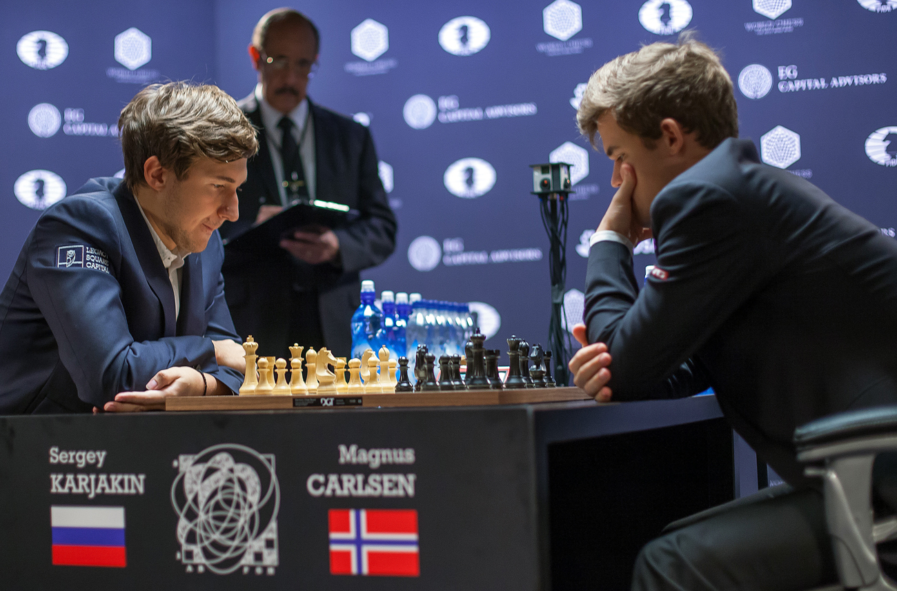 Сергеј Карјакин и Магнус Карлсен, меч за титулу светског шампиона у шаху, новембар 2016, Њујорк /