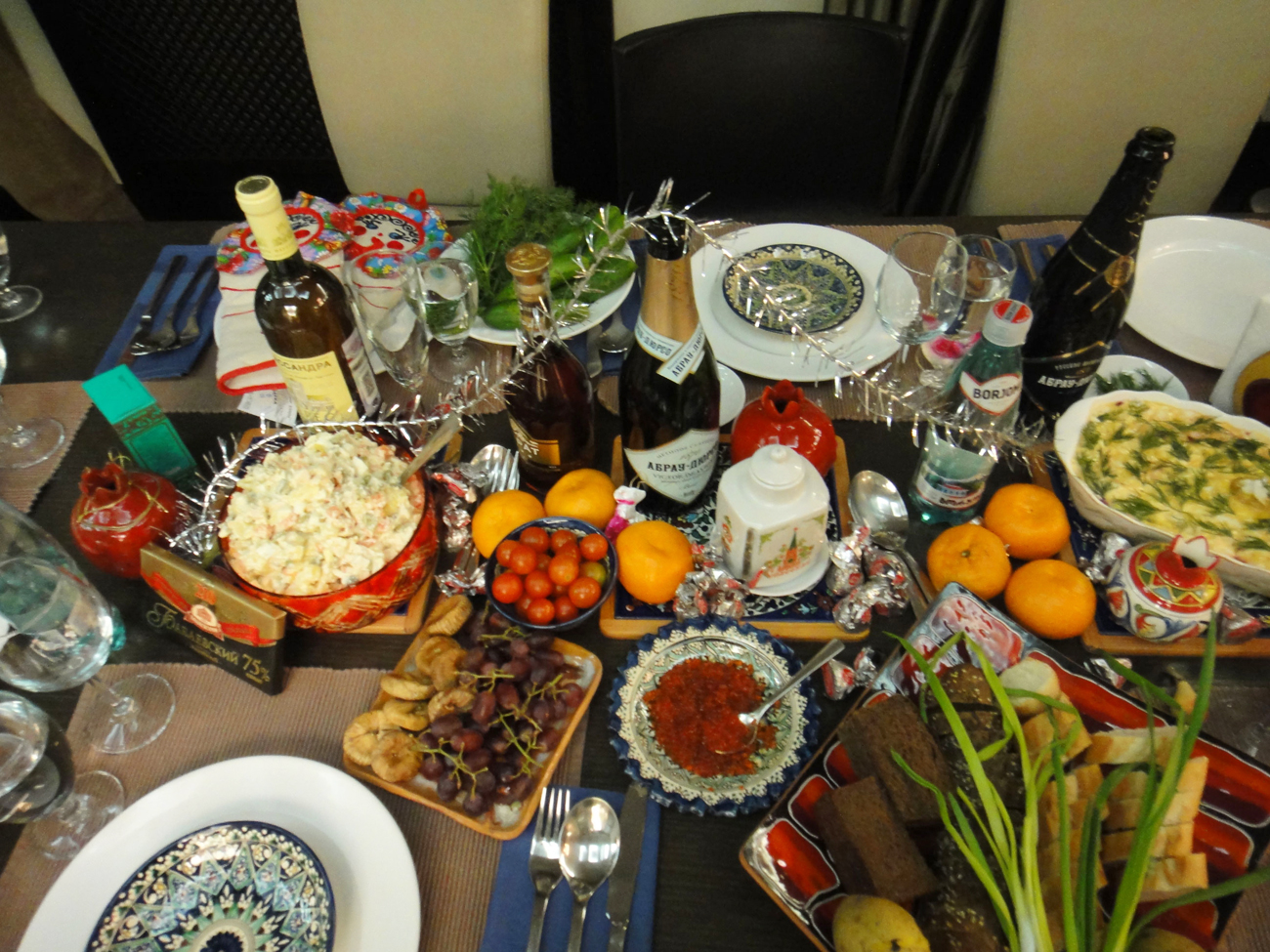 New Year table, Soviet diet style. Source: Anna Kharzeeva