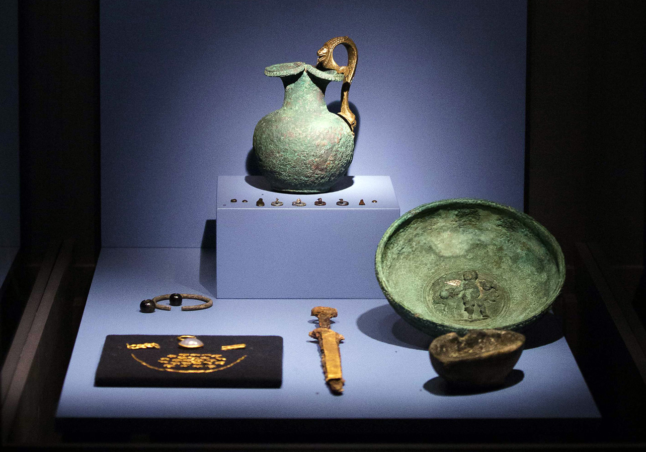 The exhibition 'Crimea: Gold and Secrets of the Black Sea' at the Allard Pierson Museum in Amsterdam, The Netherlands, August 2014. 