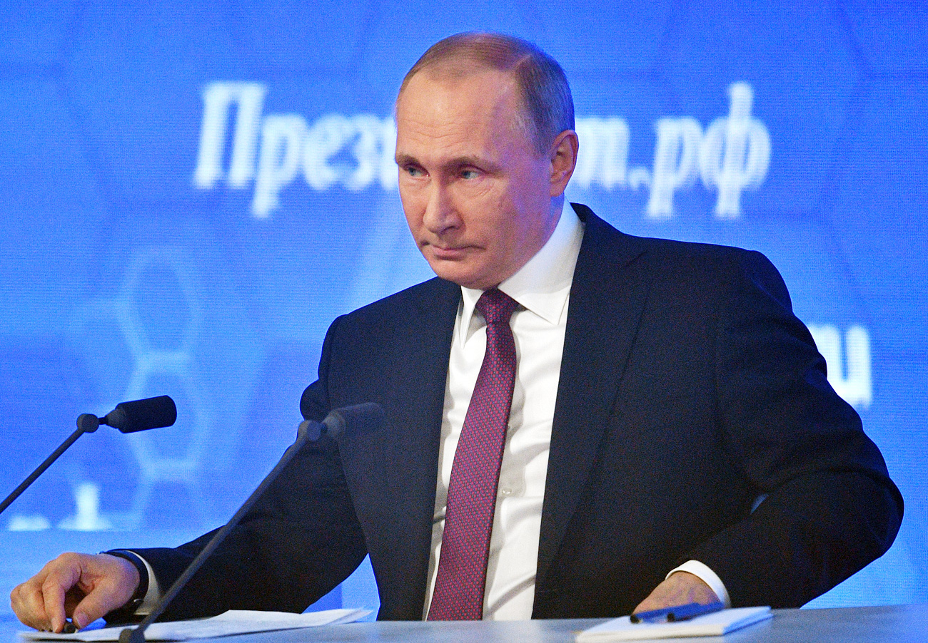 Vladímir Putin durante su rueda de prensa anual. 23 de diciembre del 2016. 