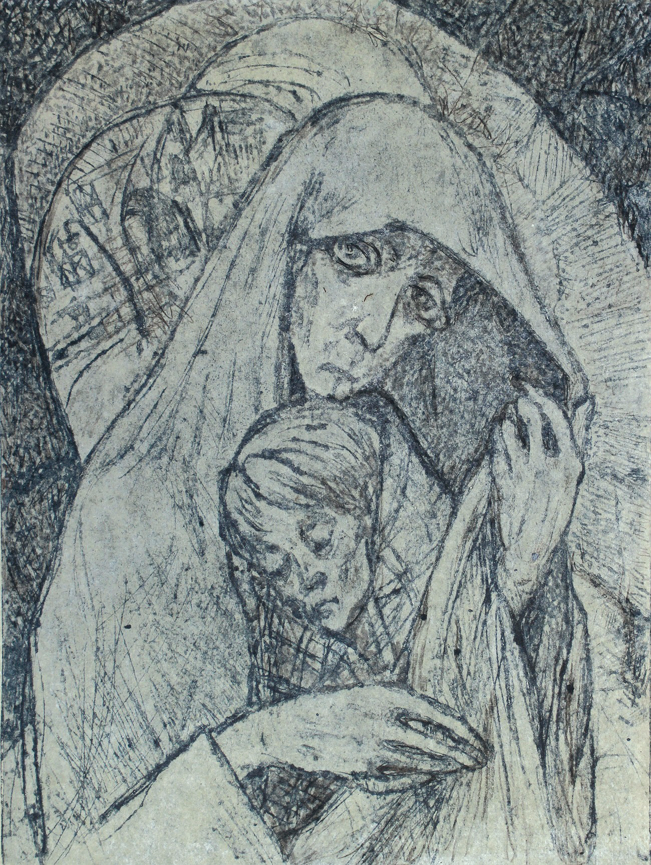 Together with her co-author, Svetlana Magayeva, Marttila published Martyrs of the Siege of Leningrad, a book that features stories of ordinary people who lived and survived in horrible conditions and starvation.  // Picture: Leningrad Madonna (1942)
