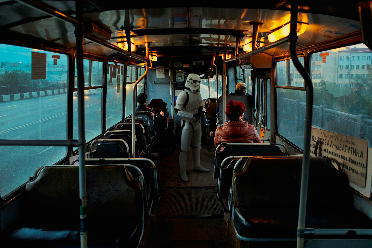 "Star Wars" a bordo di un autobus russo