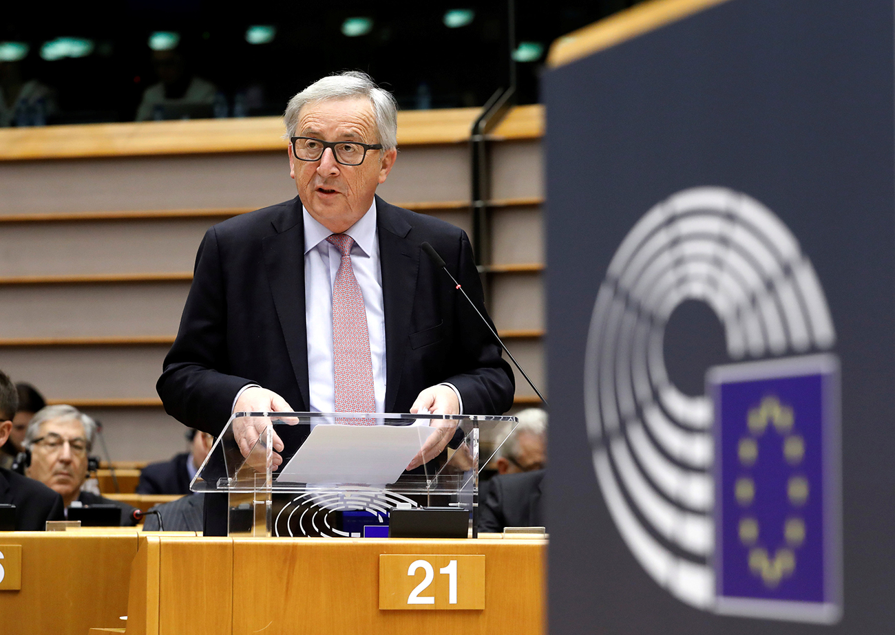 Photo: European Commission President Jean-Claude Juncker in the European Parliament.