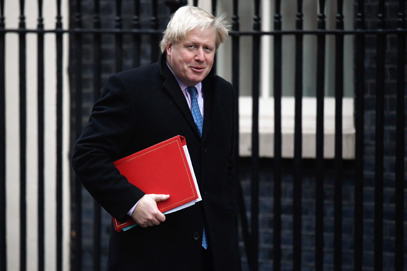 Britain's Foreign Secretary Boris Johnson, arrives at number 10 Downing Street for a cabinet meeting in London.