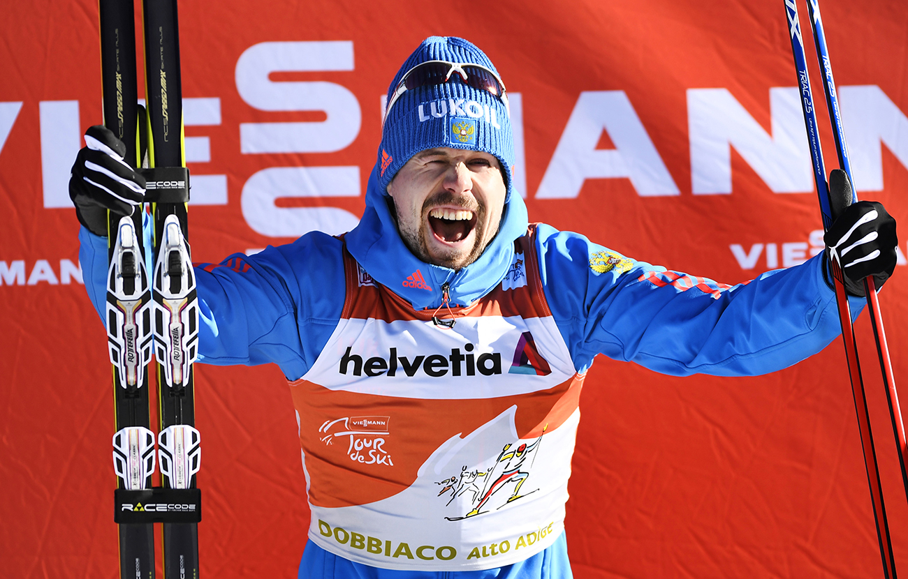 Janvier 2017, Sergey Ustiugov lors du prestigieux Tour de Ski