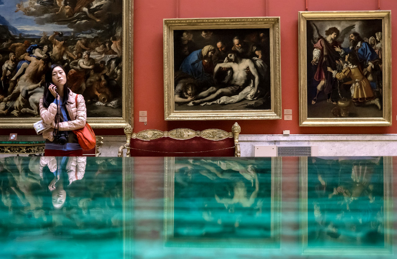 Visitors at the State Hermitage Museum in St.Petersburg. 