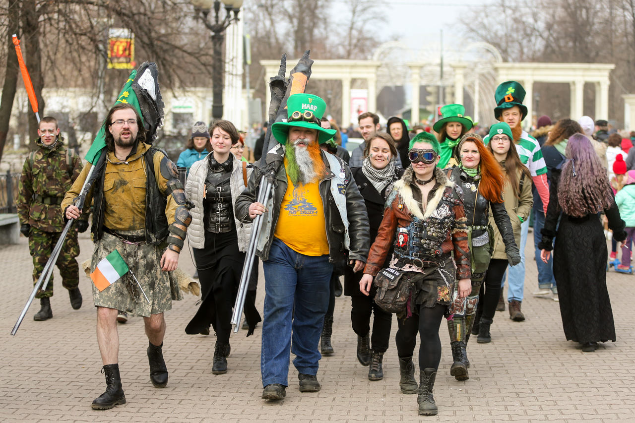 St. Patricks Day in Moscow, March 18, 2017.