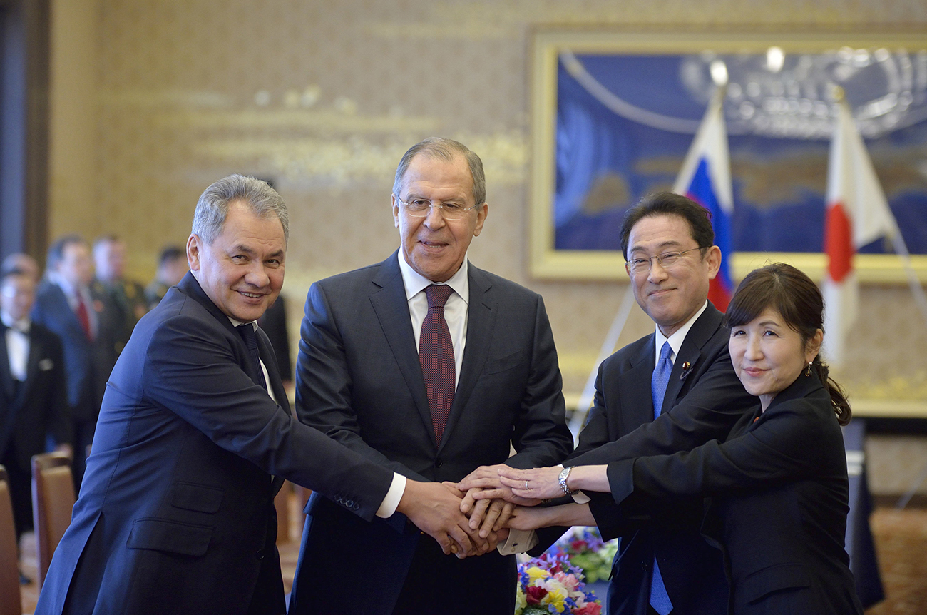 Russian and Japanese foreign and defense ministers at the ‘2+2’ format talks in Tokyo on March 20, 2017.