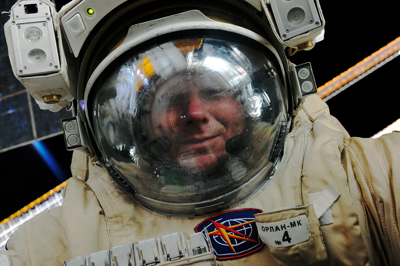 Roscosmos cosmonauts Gennady Padalka during his tenth spacewalk on August 10.