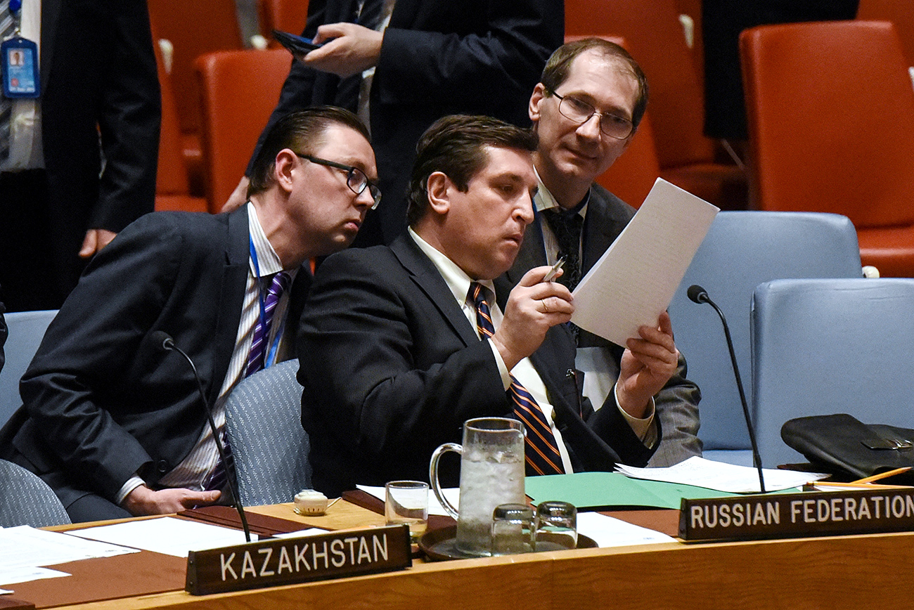 Der russische UN-Botschafter Safronkow reagierte harsch auf den Vorwurf seines britischen Kollegen.